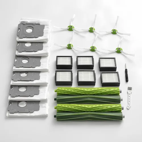 Vista 9 de Piezas de repuesto y accesorios para iRobot E, I y J Series, Combo i5, J5 Series Robot Aspirador, Cepillos de goma dobles multisuperficie y 3