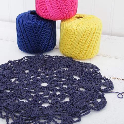 Vista 7 de Hilo de croché Threadart, 100 % algodón, talla 10 Soft pure cotton crochet thread for lace, doilies, amigurumi and crafts. Smooth finish with