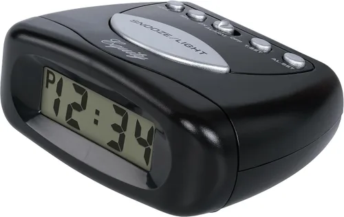 Vista 2 de Equity by La Crosse Reloj despertador LCD Snooze, negro