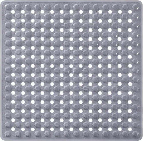 Vista 18 de Yimobra Tapete Cuadrado Antideslizante para Piso de Ducha, 21"x21" Tapete para Bañera Lavable a Máquina, Suave para los Pies, Tapete de Baño