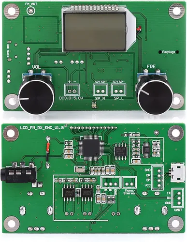 Vista 9 de Módulo receptor FM digital Tiiyee, módulo receptor de radio 76MHz a 108MHz DC 3V to 5V Stereo Adjustable Frequency Modulation Wireless for Receive