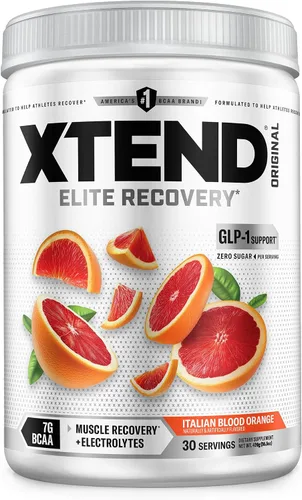 Vista 25 de Xtend Polvo Original BCAA, 7g de BCAAs y 2.5g de L-Glutamina para la Recuperación Muscular, Hidratación y Músculo Delgado, Bebida Sin Azúcar