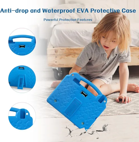 Vista 7 de Tablet infantil de 10.1 pulgadas, tableta Android para niños, Android 15, pantalla de 1280 x 800, CPU Octa-Core, 8 GB+64 GB, 1 TB expandible a Azul