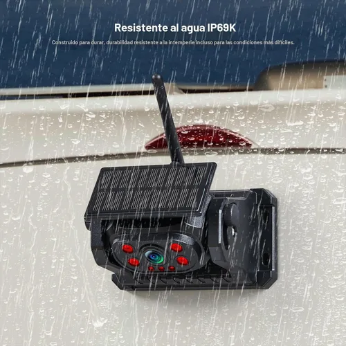 Vista 9 de Cámara magnética inalámbrica de respaldo, batería de 15000 mAh, recargable, impermeable, HD, solar, retrovisor, cámara de enganche Bluetooth
