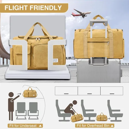 Vista 226 de Pequeña bolsa de gimnasio para mujer, bolsa de viaje con compartimento para zapatos