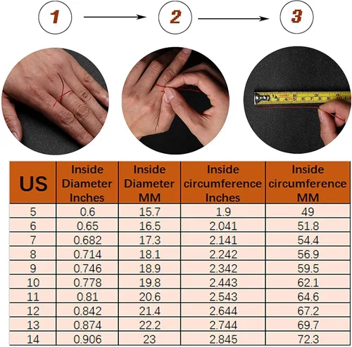 Vista 6 de HZMAN Supernatural Devils Trap Symbol Sigil Stainless Steel Ring Pentagram Anti Possession