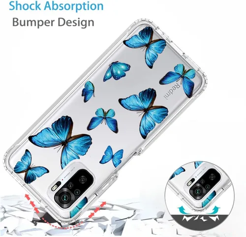 Vista 7 de Funda para Redmi Note 10 (4G)/Note 10S M2101K7BG con protector de pantalla de vidrio templado, suave 360 cuerpo completo a prueba de golpes