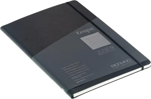 Vista 4 de Fabriano Ecoqua Plus - Cuaderno oculto en espiral, 8.3 x 11.7 pulgadas, A4, punteado, negro