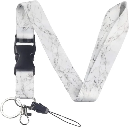 Vista 8 de Yiflin Bonito cordón para el cuello para llaves, llavero, cartera, tarjetero de identificación, con hebilla de liberación rápida
