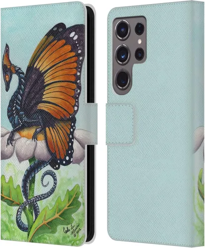 Vista 381 de Head Case Designs Officially Licensed Carla Morrow Galactic Entrancement Dragons Leather Wallet Case Compatible with Samsung Galaxy A07 4G