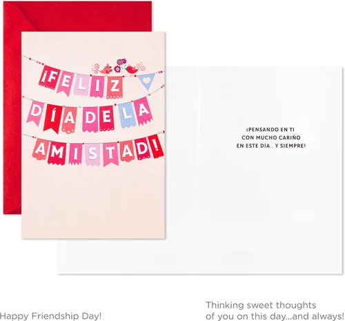 Vista 2 de Hallmark Vida - Surtido de tarjetas españolas para el día de San Valentín para niños, 8 tarjetas del día de San Valentín con sobres