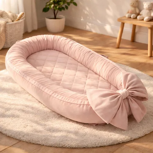 Vista 6 de EAQ Tumbona para bebé, tumbona infantil para recién nacido, funda portátil para nido de bebé, transpirable y suave, artículos esenciales para recién
