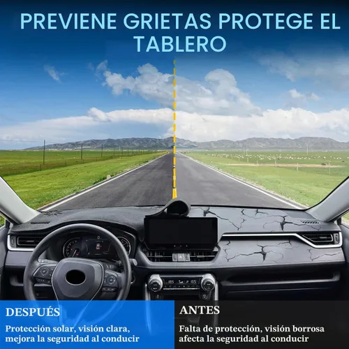 Vista 5 de Cubierta para salpicadero para Toyota Rav4 2025 2024 2023 2022 2021 2020 2019 Dashboard Cover Mat, Custom Fit Center Console Cover Sunshield