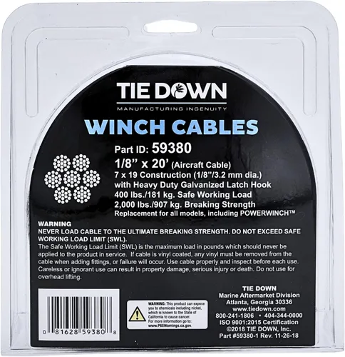 Vista 9 de Tie Down Engineering 59380 - Cable de cabrestante (1/8 pulgadas x 20 pies)