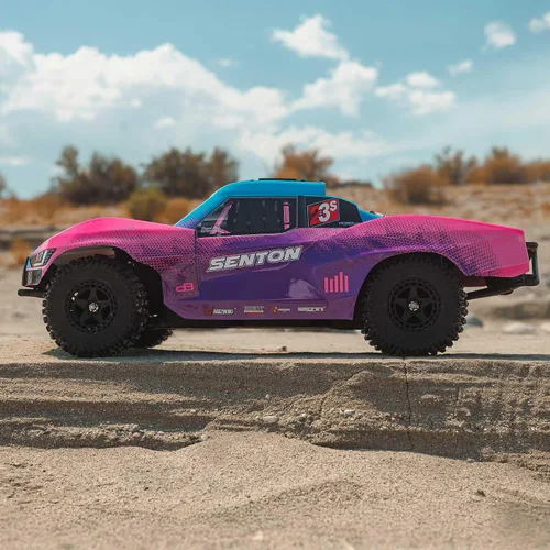 Vista 9 de ARRMA Camión RC 1/10 SENTON 4X4 223S BLX sin escobillas, camión de curso corto RTR (batería y cargador no incluidos) con DSC, azul, ARA4303V4T3