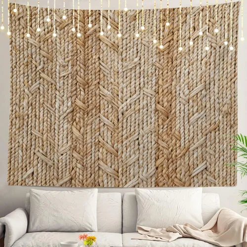 Vista 22 de Shrahala Retro Paint Abstract Tapestry, White Gold Oil Painted Work Rustic Wall Hanging Hd Print Polyester Backdrop For Dorm Room Bedroom 30 X 40 In