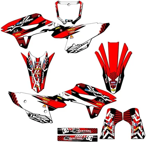 Vista 7 de Kit de base gráfica CRF 450 RX Mayhem Black Senge 2021-2024 compatible con Honda