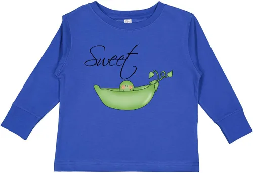 Vista 10 de inktastic Sweet Pea Toddler Long Sleeve T-Shirt 0020 Blanco