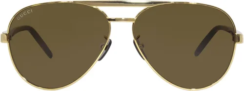 Vista 2 de Gucci GG1163S 004 GoldBrown Pilot Mens Sunglasses