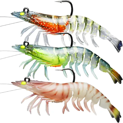 Vista 15 de TRUSCEND Duramax Pre-Rigged Fishing Lures with BKK Jig Hooks, 10X Tear-Resistant TPE Soft Swimbaits for Bass Striper Trout Crappie Walleye Grouper