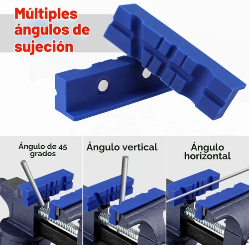 Vista 4 de WORKPRO 2 pares de almohadillas para mordazas de tornillo de banco de 4-1/2", fundas protectoras magnéticas de TPU para mordazas de tornillo