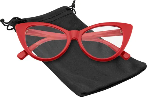 Vista 5 de Gafas de ojo de gato súper vintage, moda Mod transparente, Multi
