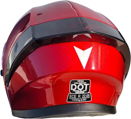 Vista 3 de Vega Helmets Holeshot - Casco de motocicleta para bicicletas de calle, motos deportivas, motos DOT ECE