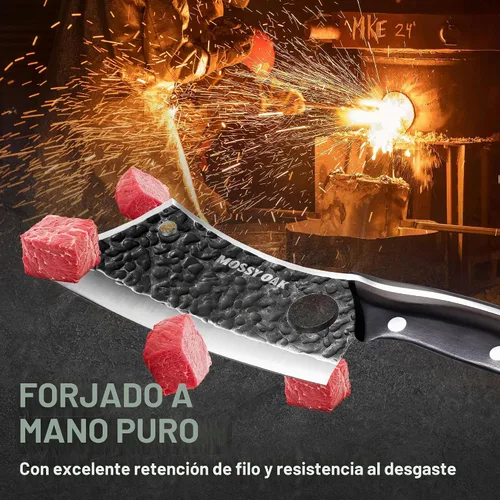 Vista 4 de Mossy Oak Cuchillo de carnicero forjado a mano
