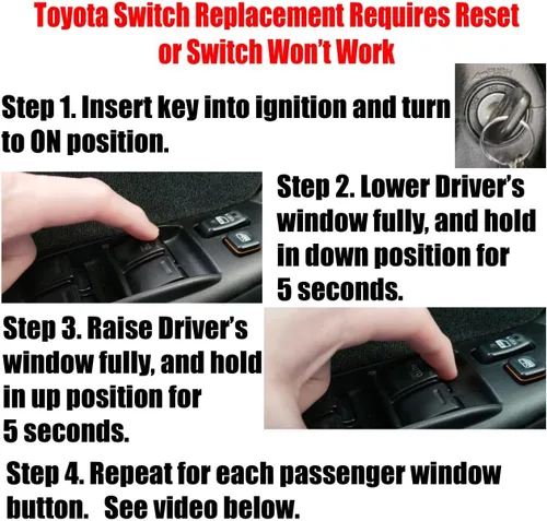 Vista 6 de SWITCHDOCTOR Interruptor maestro de ventanas para Toyota Tacoma 2005-2011 (cabina doble, camioneta, 84820-04031, eléctrico, control, botón) Toyota