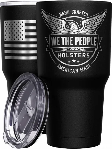 Vista 43 de We The People Holsters - Vaso térmico de 30 onzas, 0% Liberal, Negro