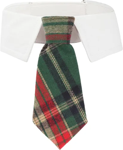 Vista 10 de Corbata de boda para perro, collar formal negro para mascotas, traje de boda ajustable para perros pequeños (S) Adjustable Hook and Loop, Soft