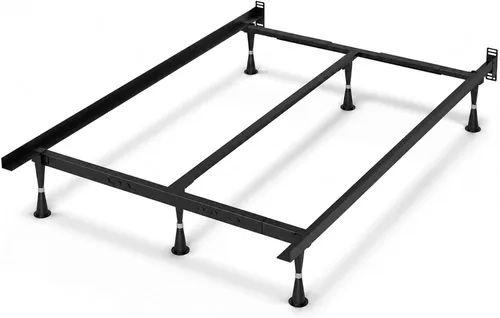 Vista 10 de Greaton, Base de cama de metal avanzada para somier y colchón, cabecero ajustable, sin ruido, sin herramientas, fácil montaje, soporte de 4 patas