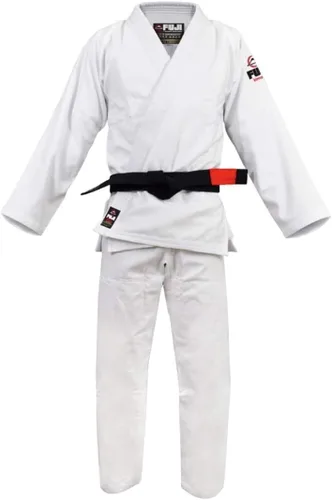 Vista 7 de FUJI Uniforme de Jiu Jitsu de estilo brasileño para niños con cinturón Negro