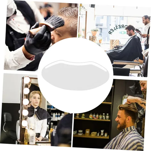 Vista 3 de NUOBESTY 50 piezas de escudo facial de corte de pelo para niños y niñas y adultos, suministros ligeros de corte de pelo para salones y uso doméstico