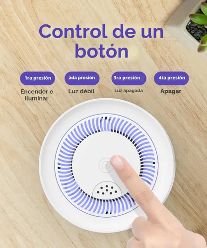 Vista 6 de Rosekm Purificador de aire pequeño para el dormitorio del hogar, mini purificador de aire de escritorio personal, purificador de aire HEPA
