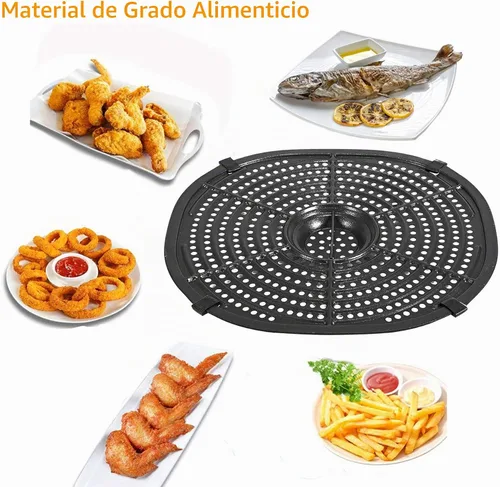 Vista 3 de Sartén de repuesto para freidora de aire para Power XL 7QT, placa para verduras, accesorios para freidora de aire, sartén antiadherente