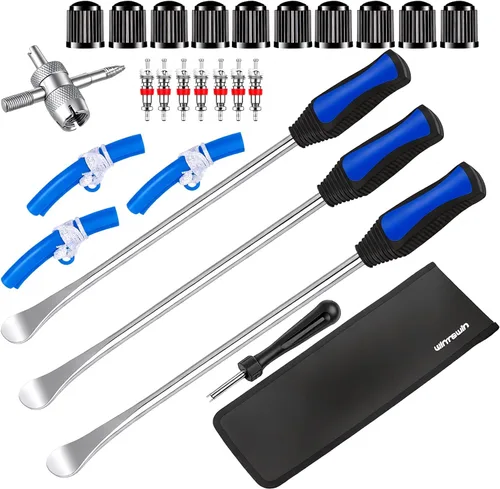 Vista 7 de 14.5" Cucharas de neumáticos Juego de herramientas de hierro para cambio de neumáticos de motocicleta y moto de cross, kit de cucharas para Azul