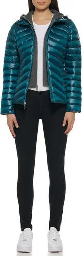 Vista 6 de GUESS Chaqueta ligera y plegable para mujer, acolchada, de transición