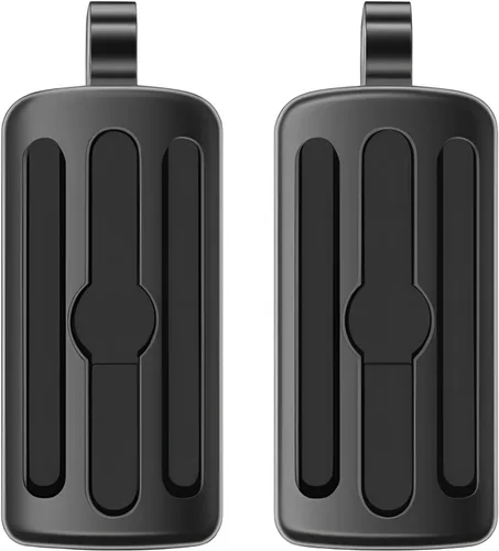 Vista 13 de Estriberas negras para motocicleta 1.25" 32mm, reposapiés ajustables para autopista, compatibles con Harley