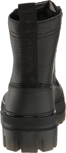 Vista 3 de Karl Lagerfeld Paris Botas de combate para hombre con forro polar de alto rendimiento y suela translúcida