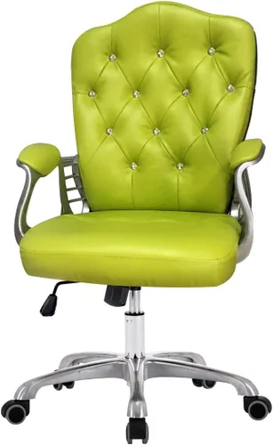 Vista 8 de QQXX Silla de oficina en casa, silla ergonómica de escritorio, silla de computadora con soporte lumbar, reposabrazos, silla ejecutiva giratoria