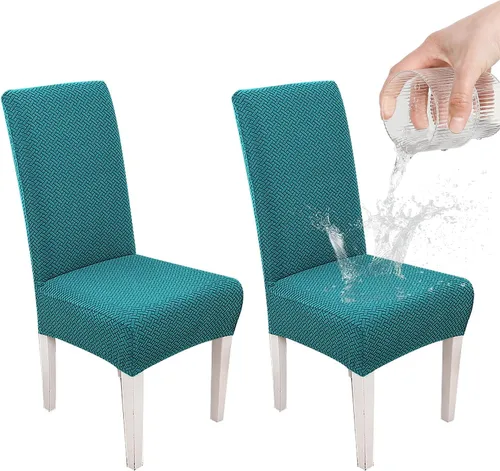 Vista 33 de Parsons - Funda para silla de comedor, funda desmontable para silla de sofá, funda retráctil (2, albaricoque)