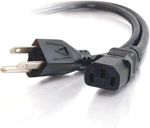 Vista 50 de Cable de alimentación C2G, cable de extensión corto, cable de extensión de alimentación, cable de alimentación de bloqueo, 10A, 250V, negro, 1 pie