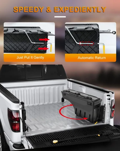 Vista 3 de ROADFAR Reemplazo de caja de almacenamiento para caja de camioneta del lado izquierdo del conductor para Ford para F-150 2015-2022 Tapa