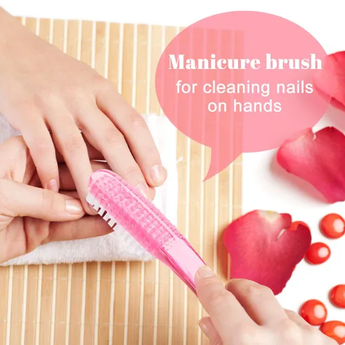 Vista 7 de 24 cepillos de uñas con agarre de mango, cepillo de uñas de varios colores, cepillos de limpieza para uñas de dedos de los pies, cepillos