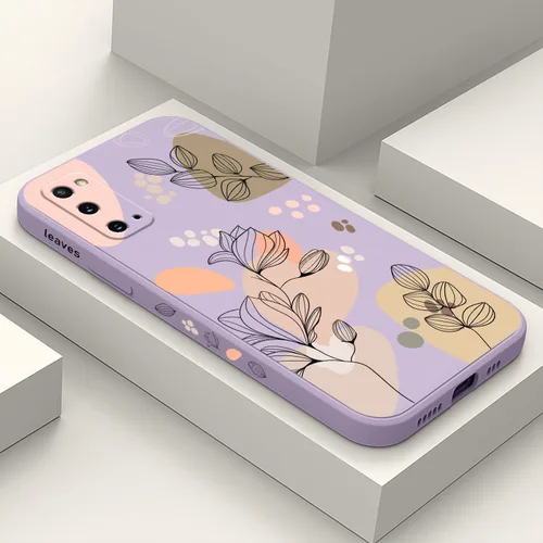 Vista 37 de LEECG para Samsung Galaxy S20 Funda, Diseño Creativo Lateral con Forro de Microfibra de Silicona Suave con Patrón de Flores para Cubierta de negro