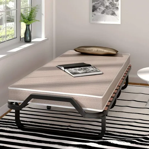 Vista 2 de Muebles para el hogar, cama extra plegable, base de cama plegable con carga de invitados, cama extra tamaño individual, cama plegable conveniente