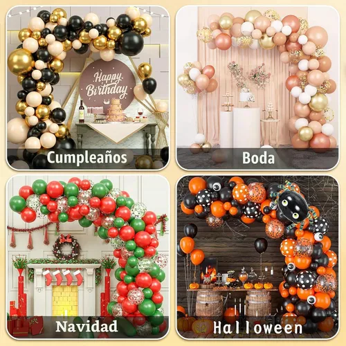 Vista 5 de Kit de arco de globos: soporte de arco de globos flexible de 8.2 pies y 6 pies con base y bomba manual, soporte de globo de medio arco reutilizable