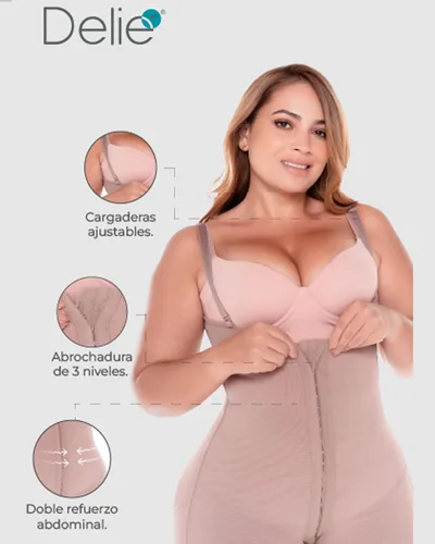 Vista 5 de DELIÉ by Fajas DPrada 09111 Fajas Colombianas Faja Posparto Faja Moldeadora de Cuerpo Completo para Mujer