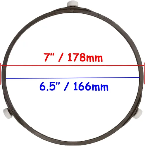 Vista 3 de WAFJAMF Anillo giratorio de microondas de 7 pulgadas, bandeja para horno de microondas, anillo de soporte de rodillo giratorio, bandeja de placa